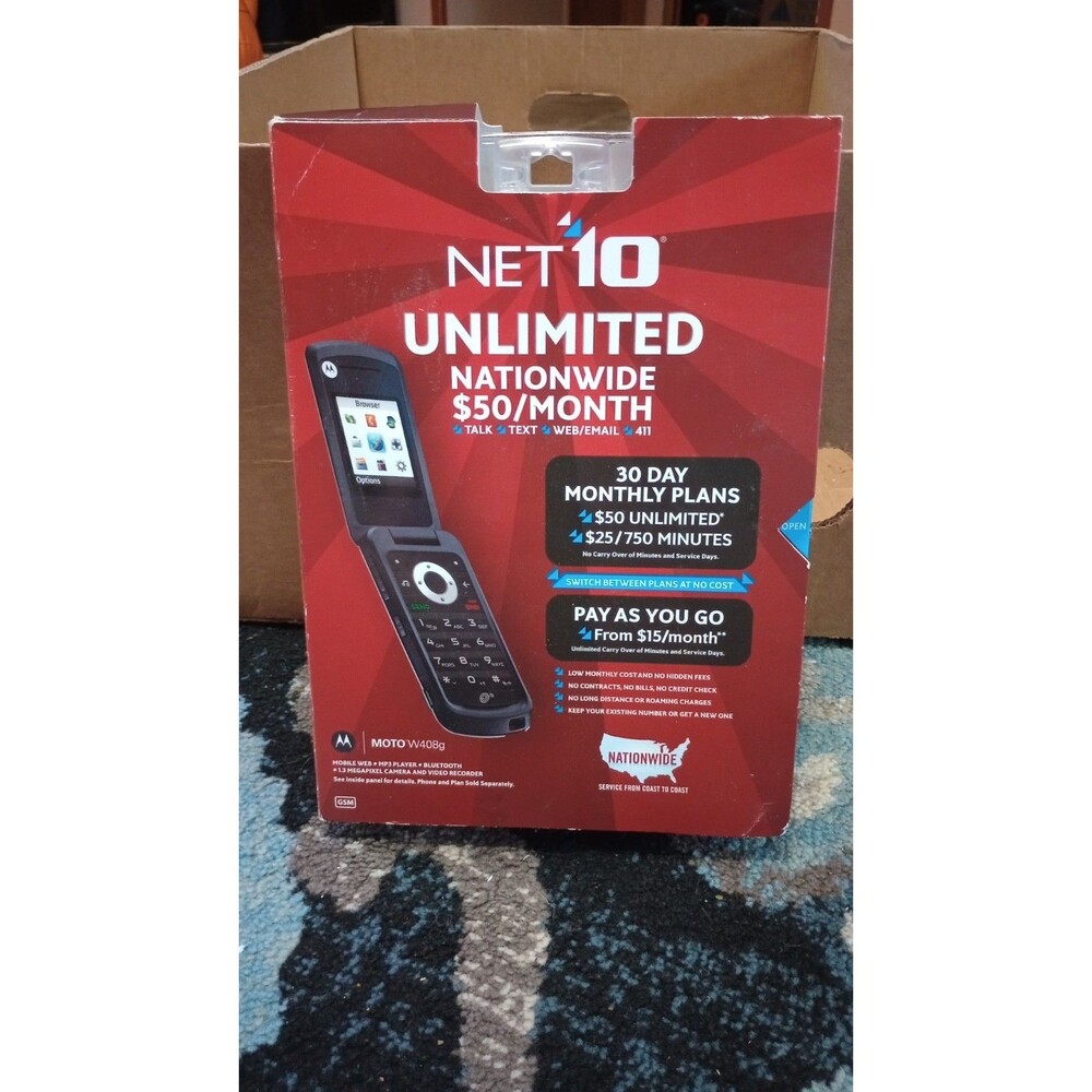 Motorola W Series W408G - Silver (Net10) Cellular Phone